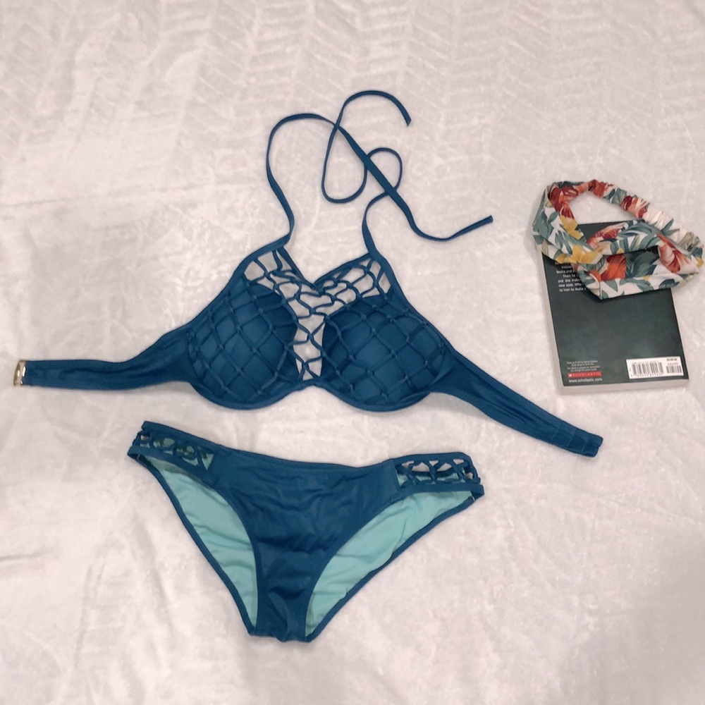 Sea-Green Net Bikini